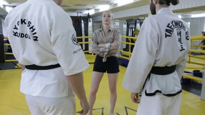 Stella humiliates the coach of judo team